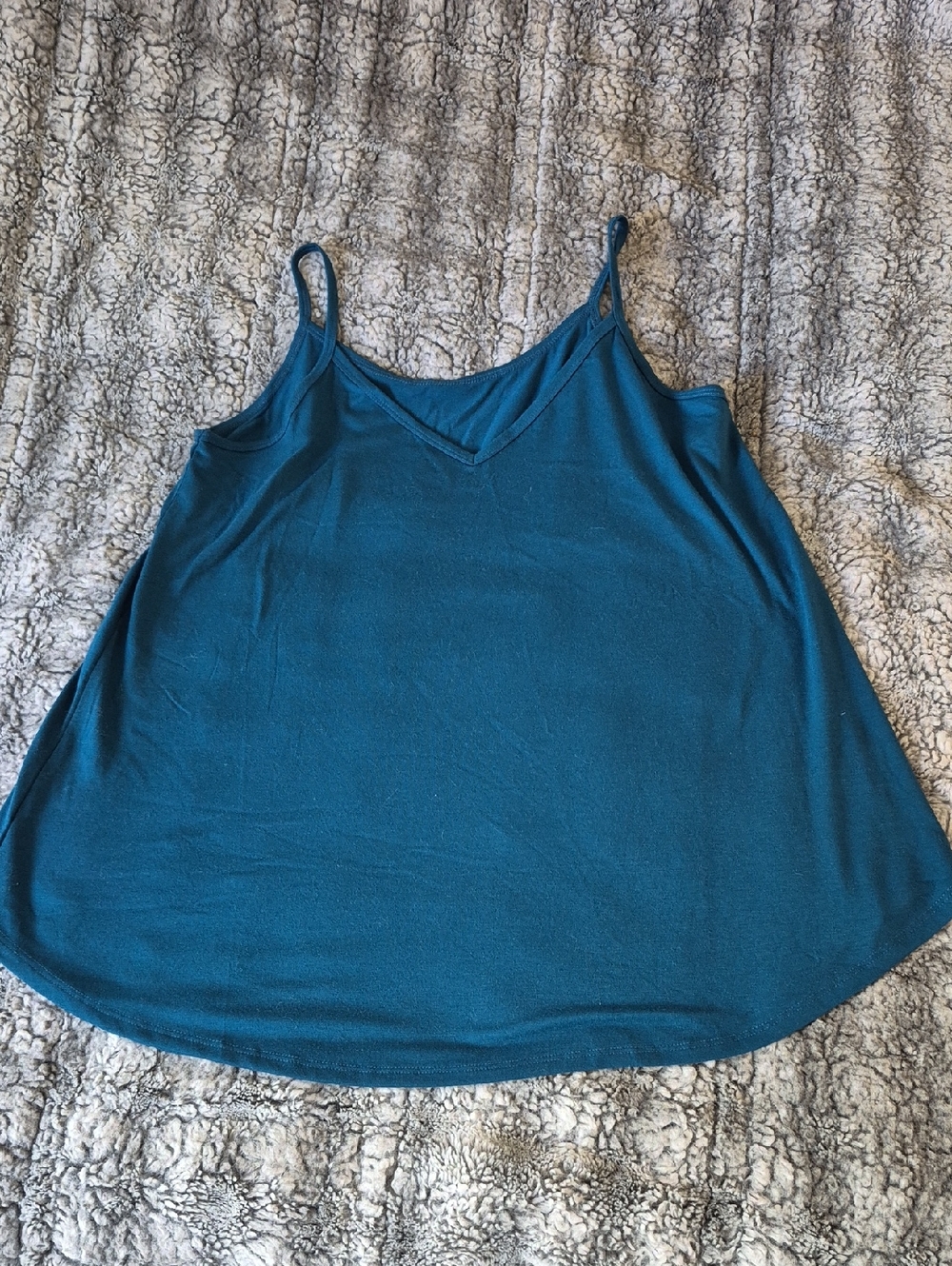Zenana 🖤 Women's Teal V-Neck Spaghetti Strap Tank Top (701)
